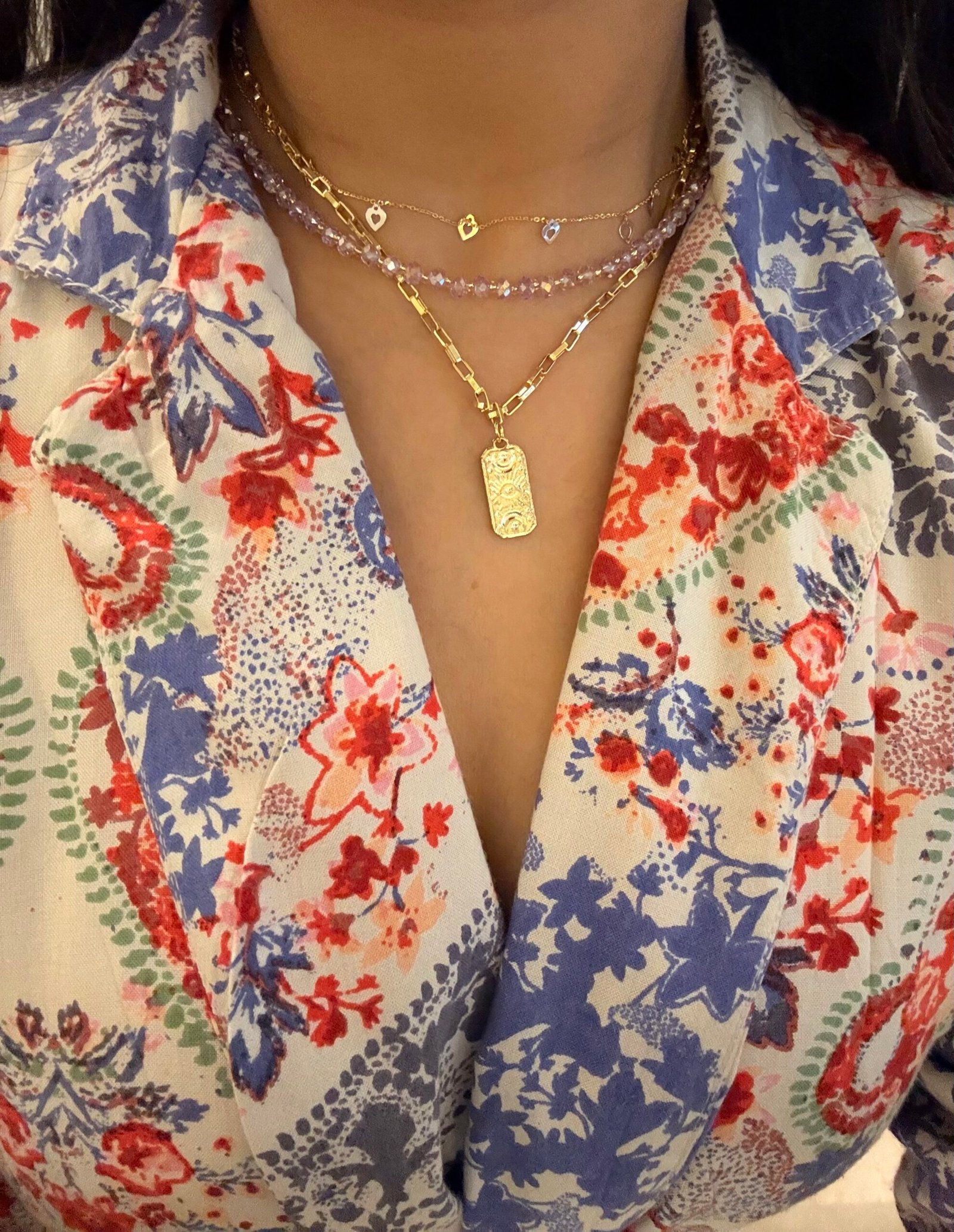 Amour Layered Necklace Stack Set of 2