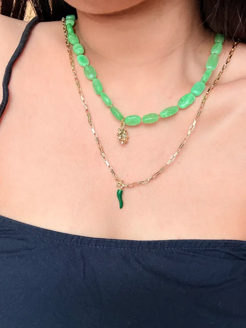 Emerald Garden Necklace Set Of 2